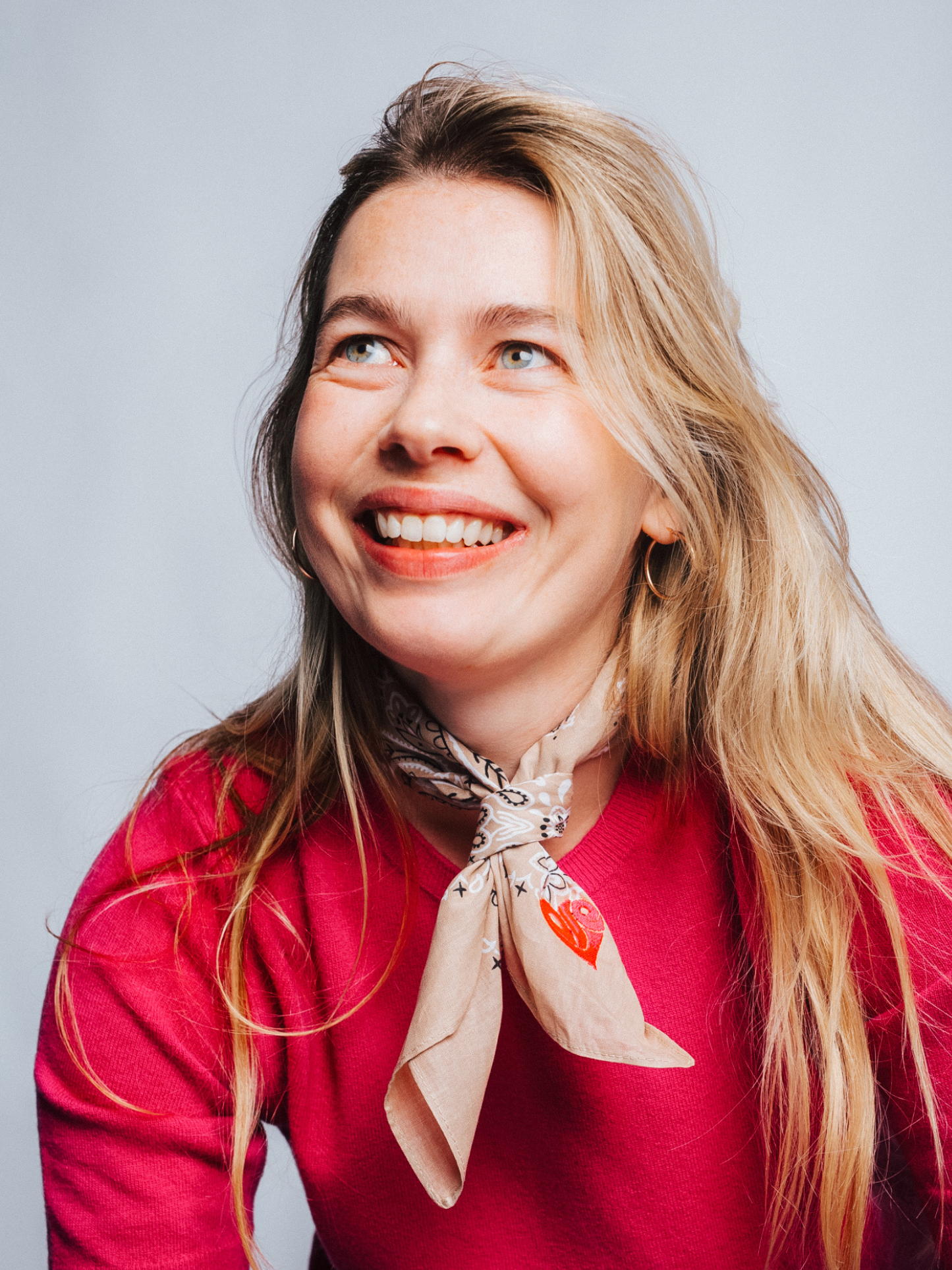 Flora Bandana Beige Love Heart