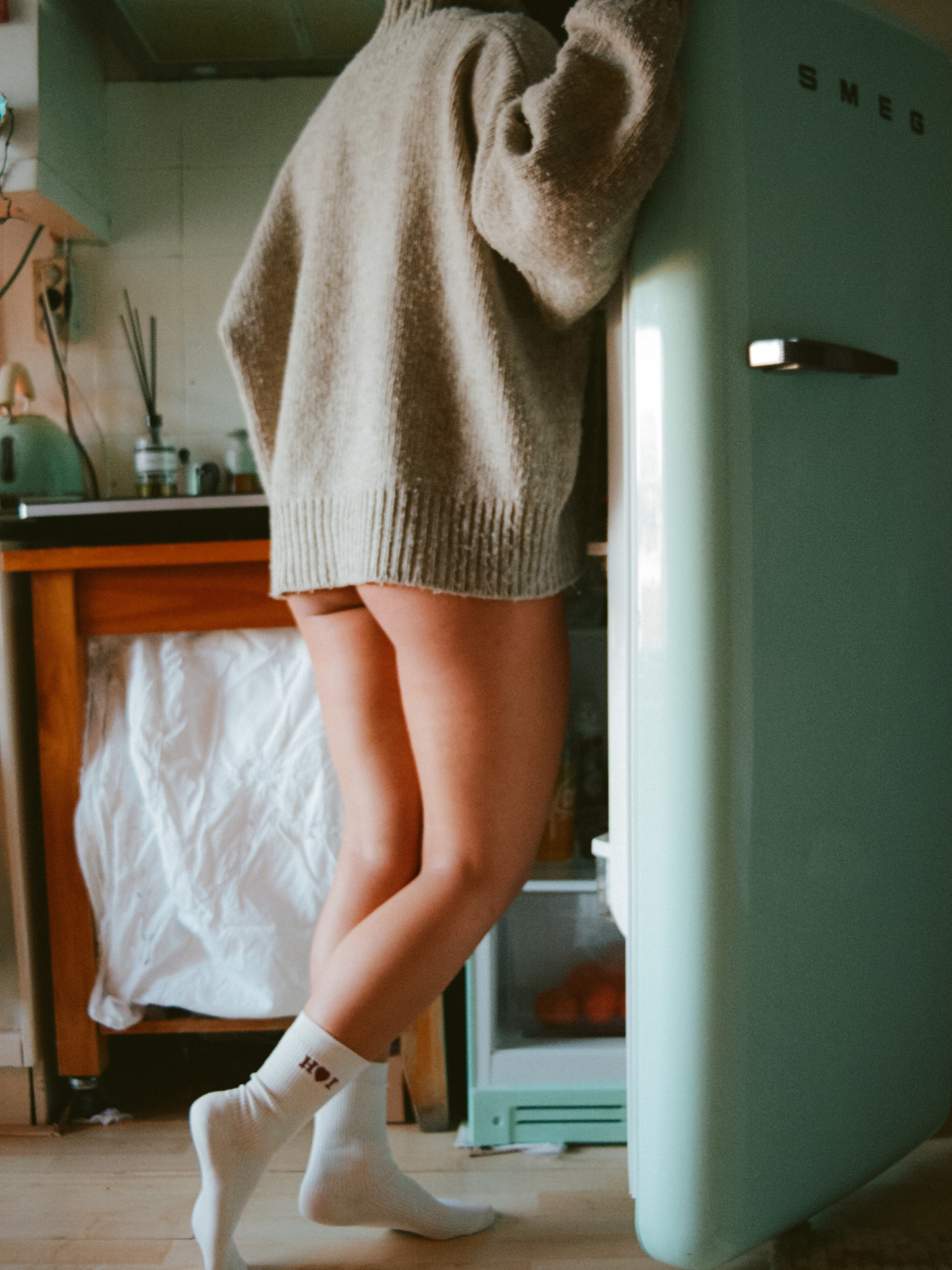 White Robin Socks with Burgundy Red Heart Embroidery with Letters
