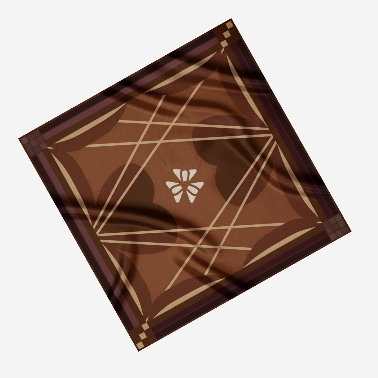 Cotton Scarve Brown 65 x 65 cm