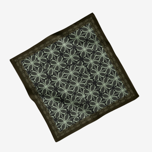 Cotton Scarve Green 65 x 65 cm