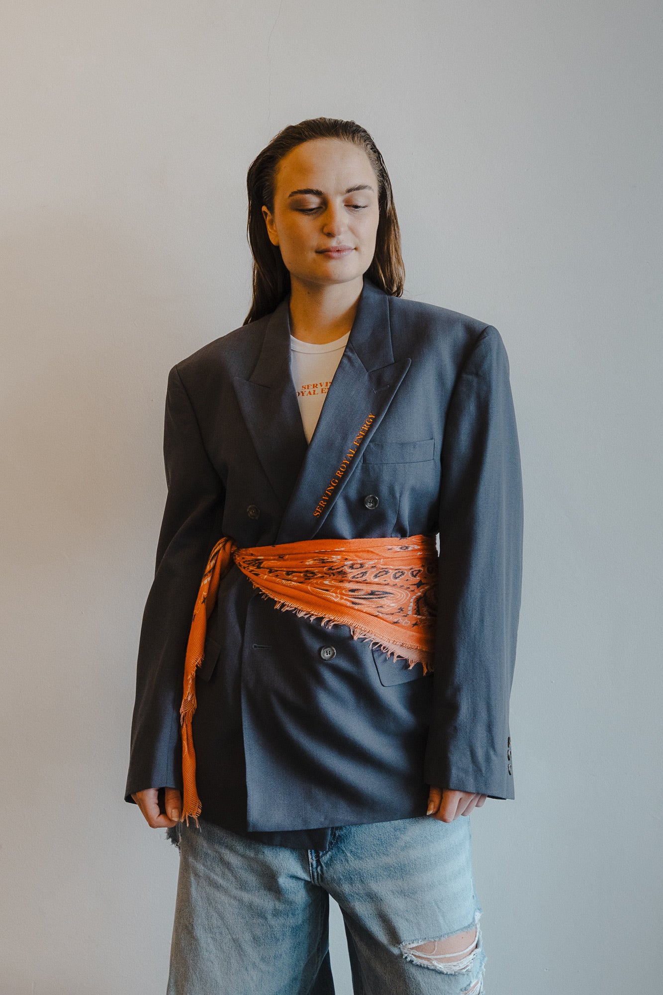 Serving royal energy blazer #21, size M, blue