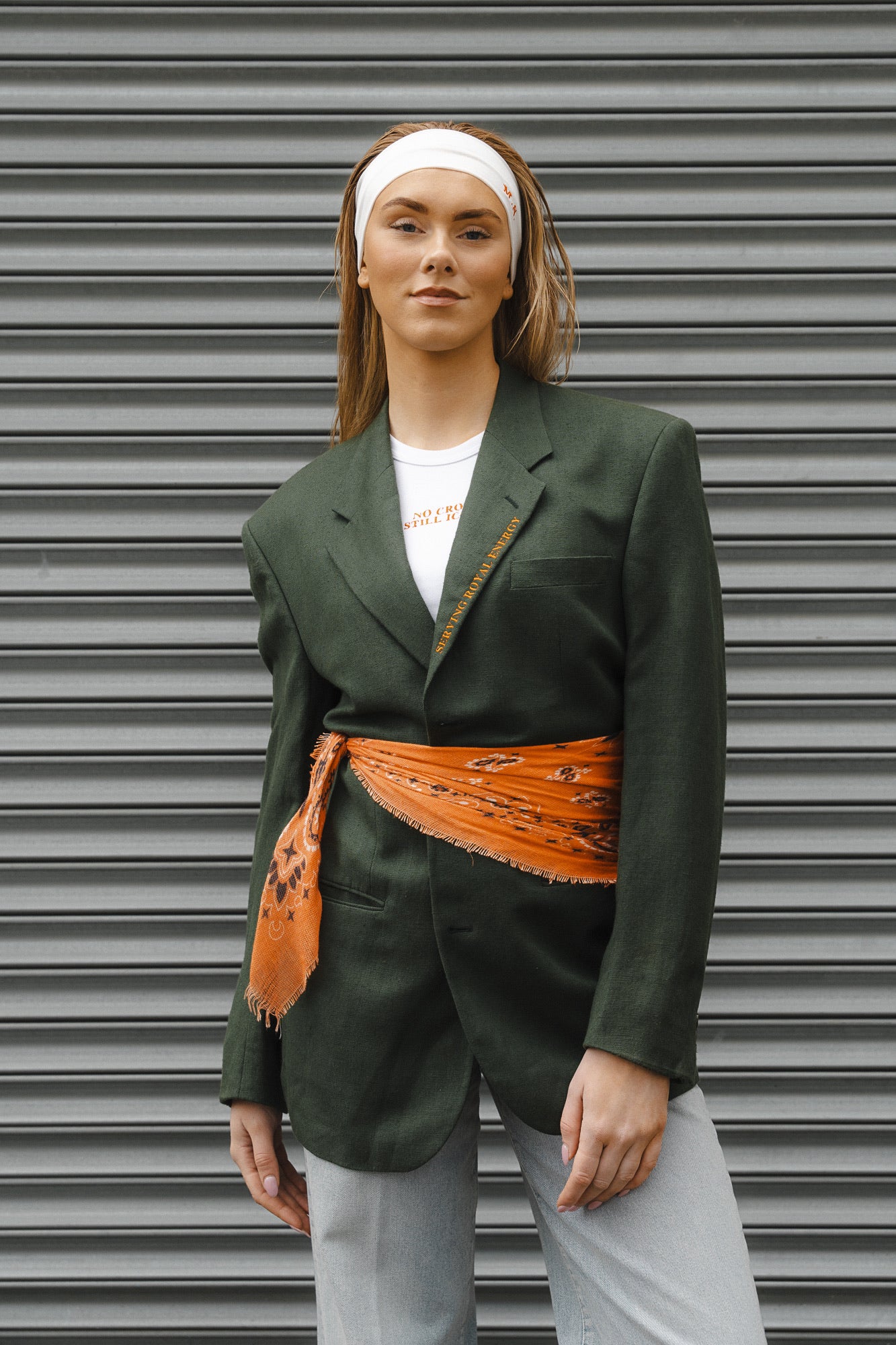 Serving royal energy blazer #6, size L, green