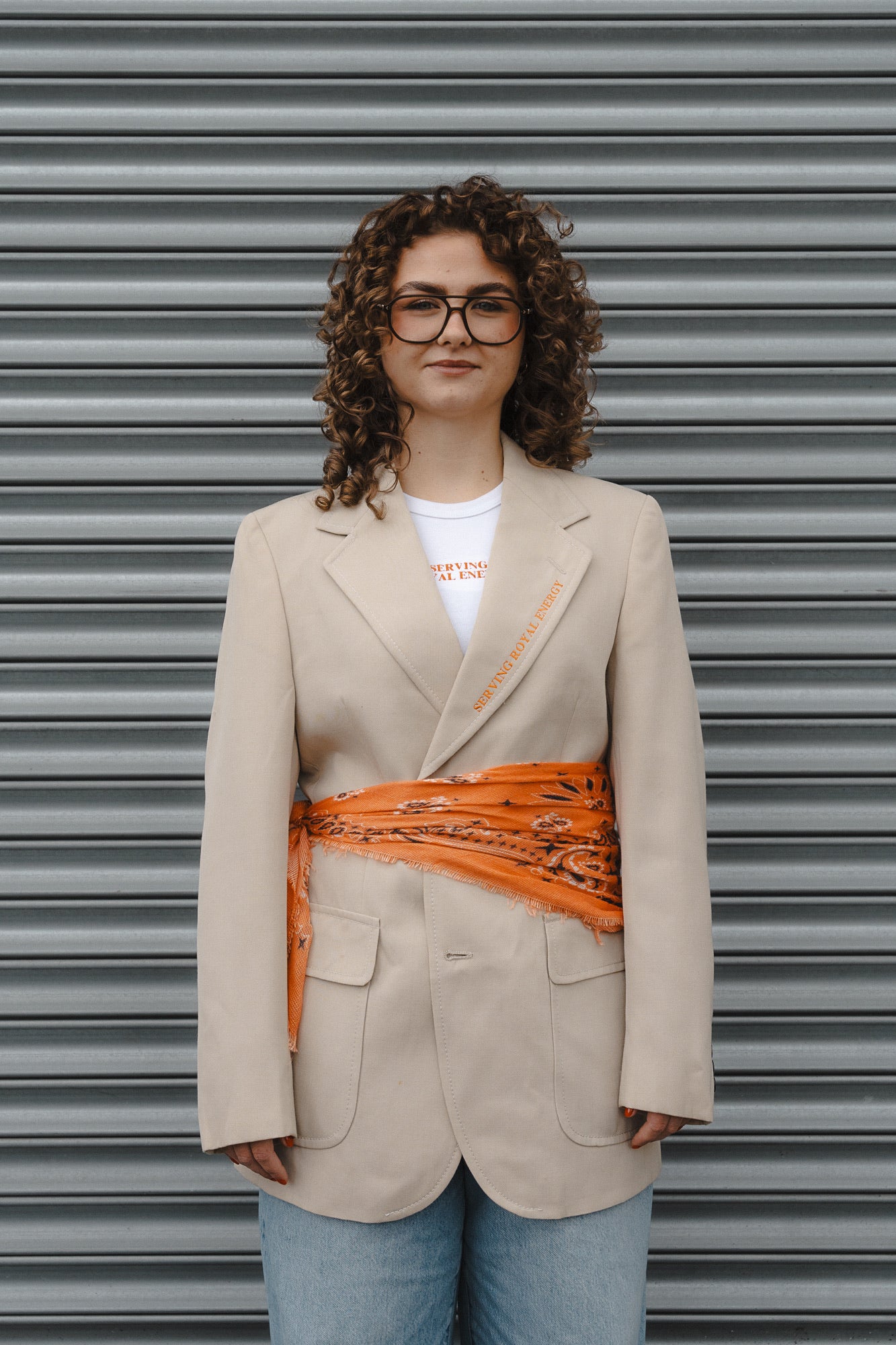 Serving royal energy blazer #3, size S, beige