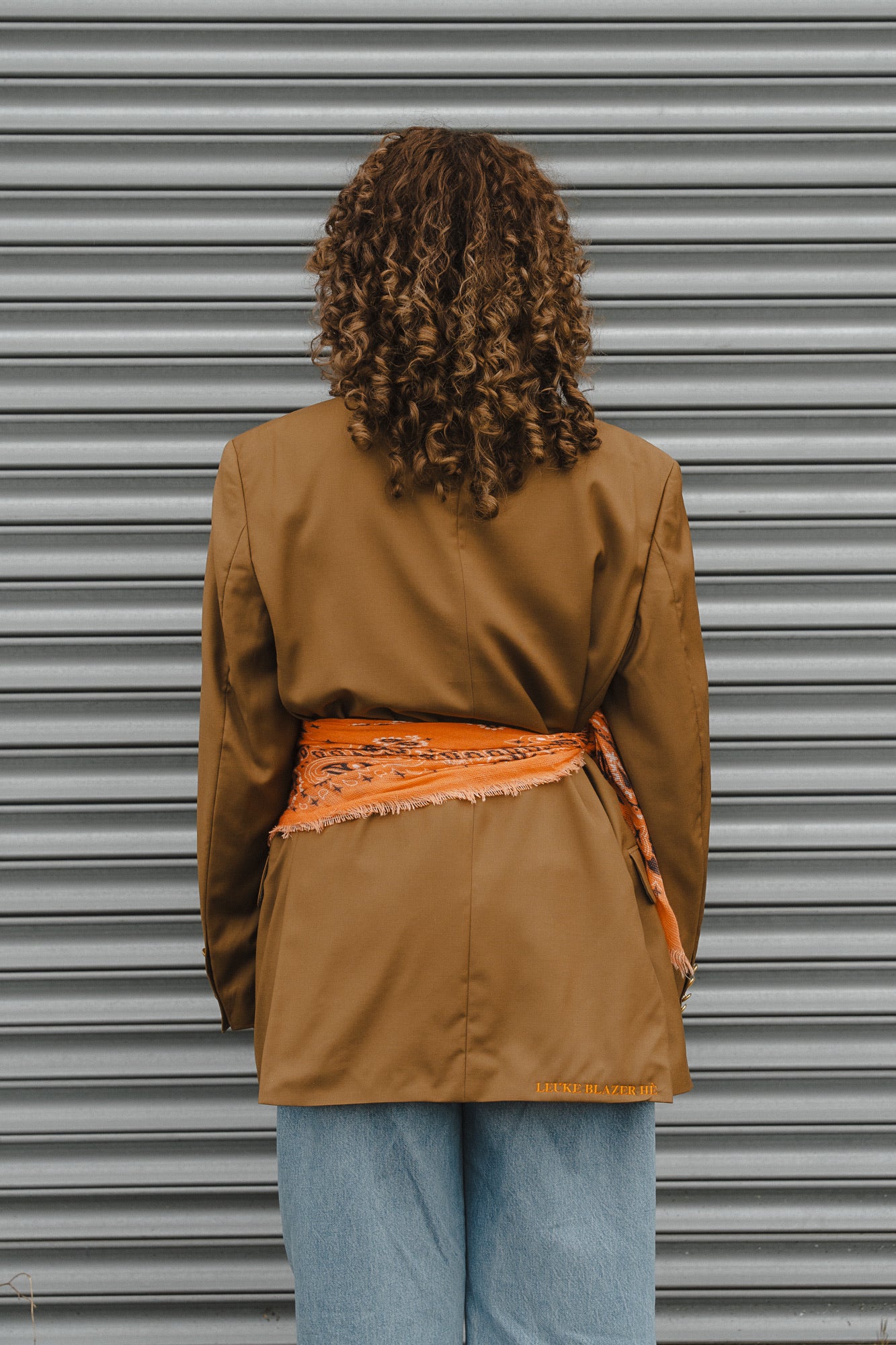 Serving royal energy blazer #10, size S, brown mustard