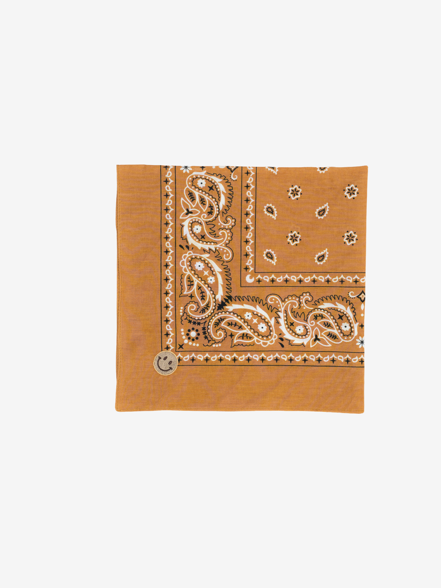 Flora Bandana Mustard Brown Smiley