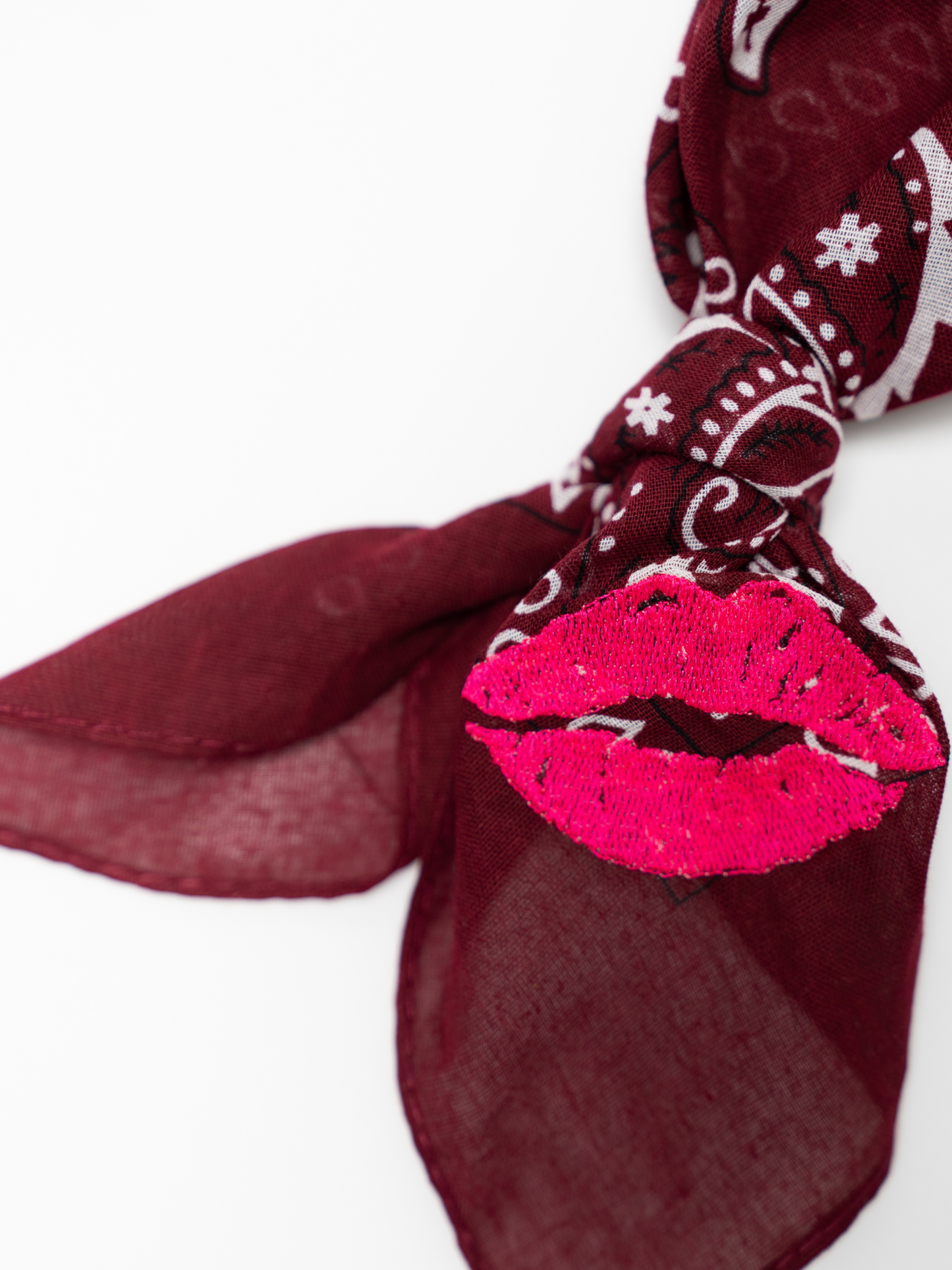 Flora Bandana Red Lips