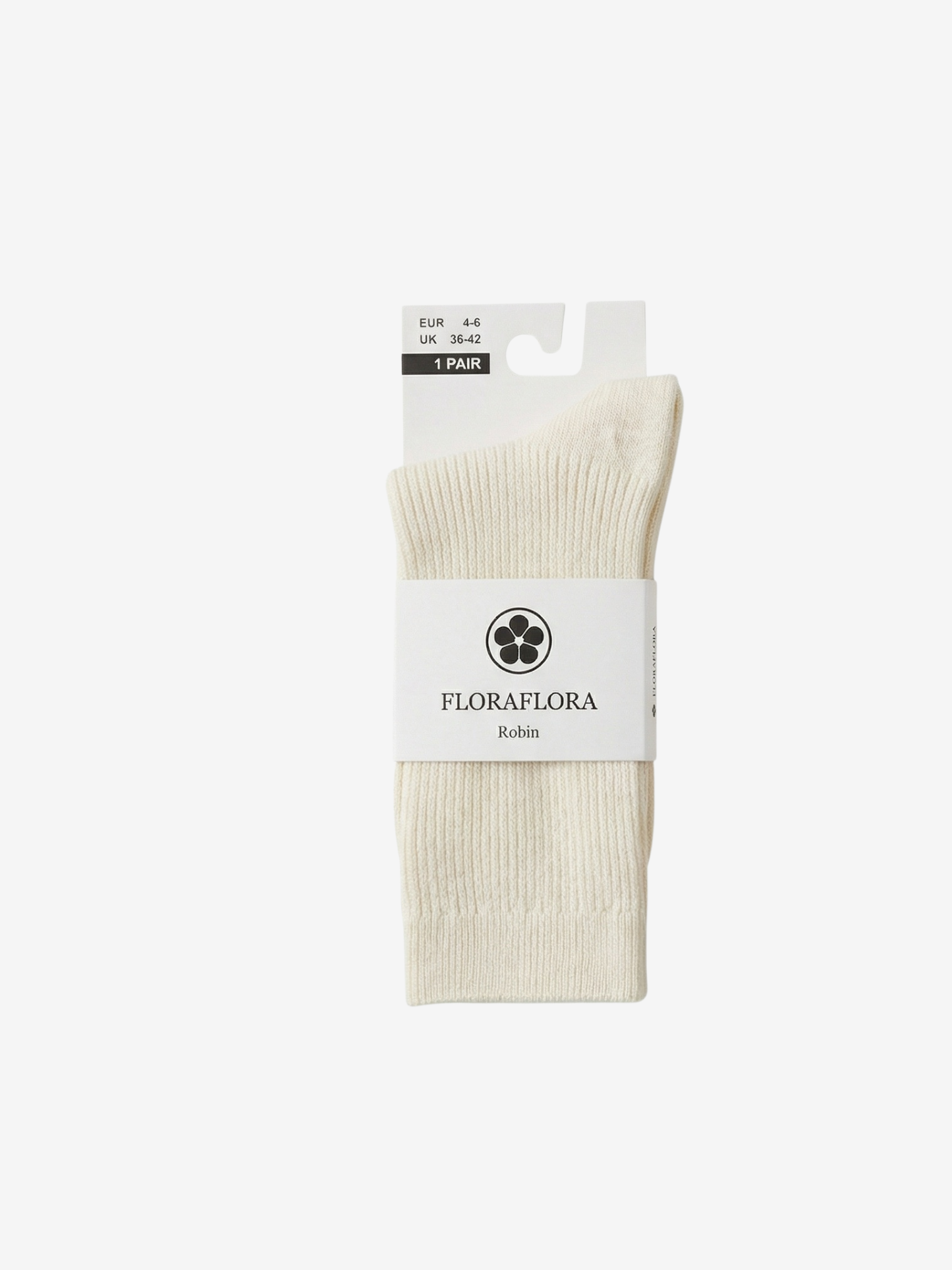 Robin White Socks – size 36–42 without customization