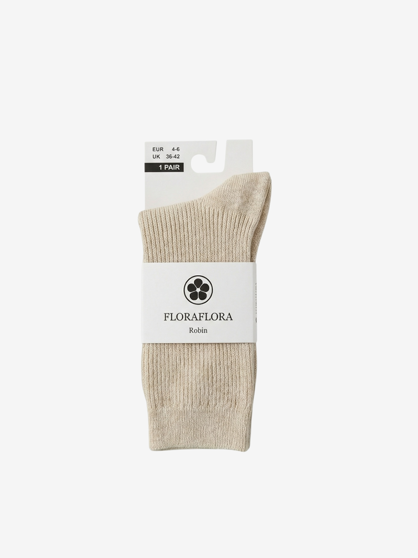 Robin Beige Socks – size 36–42 without customization