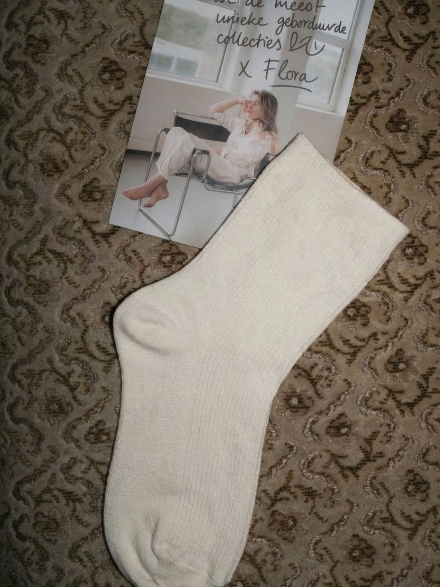 Robin White Socks – size 36–42 without customization