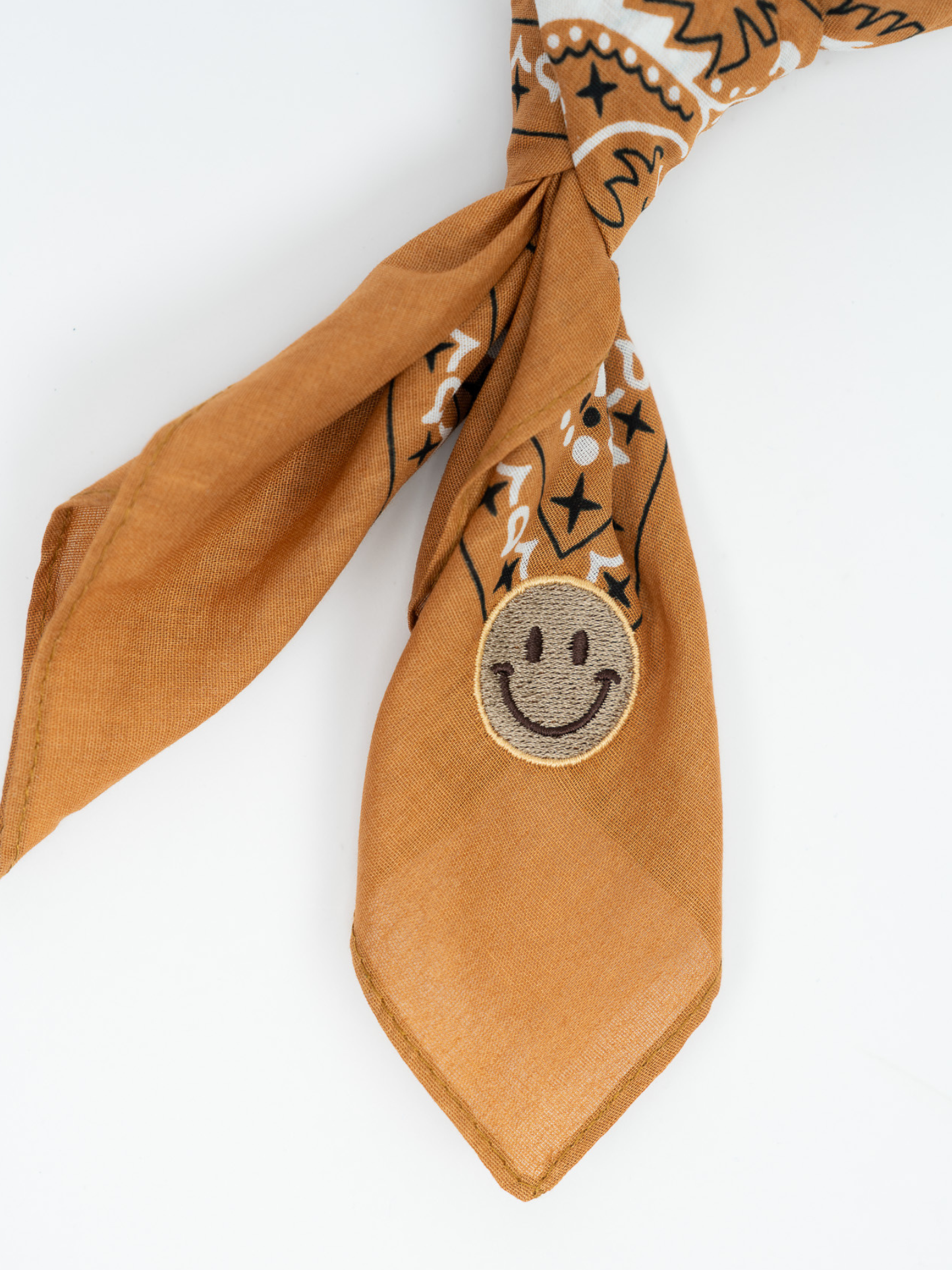 Flora Bandana Mustard Brown Smiley