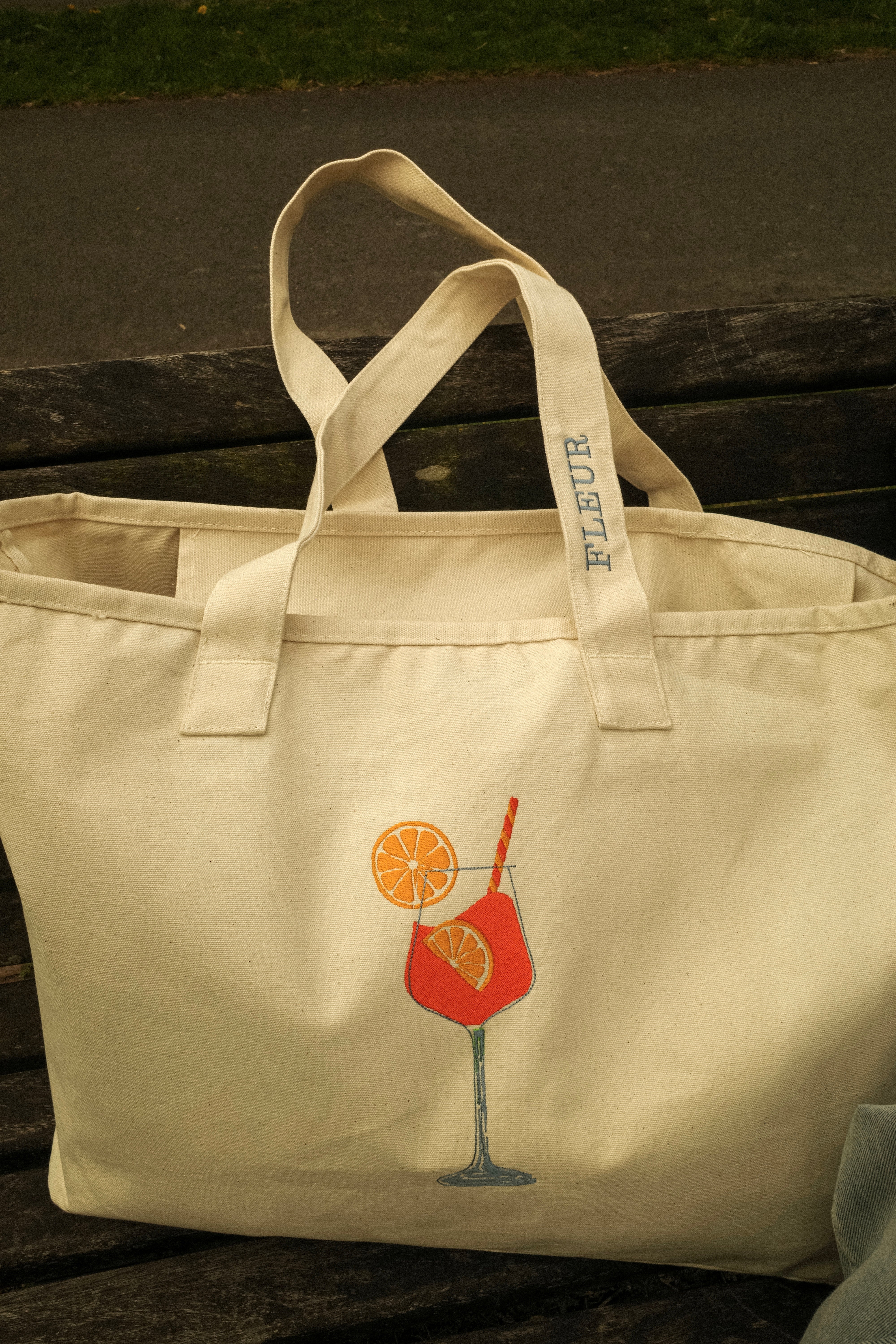The Spritz Bag with Aperol embrodery