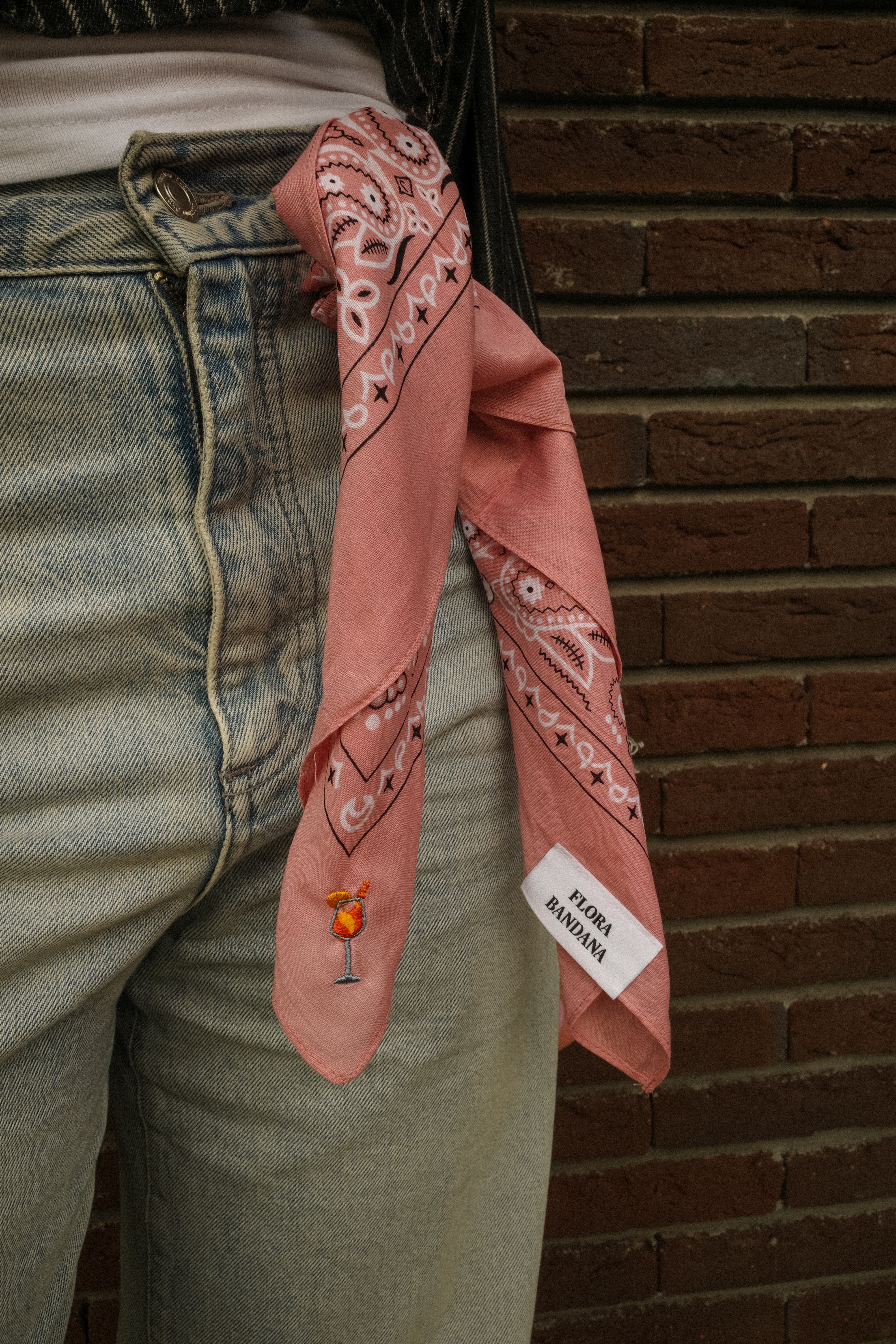 The Spritz Bandana with Aperol embrodery