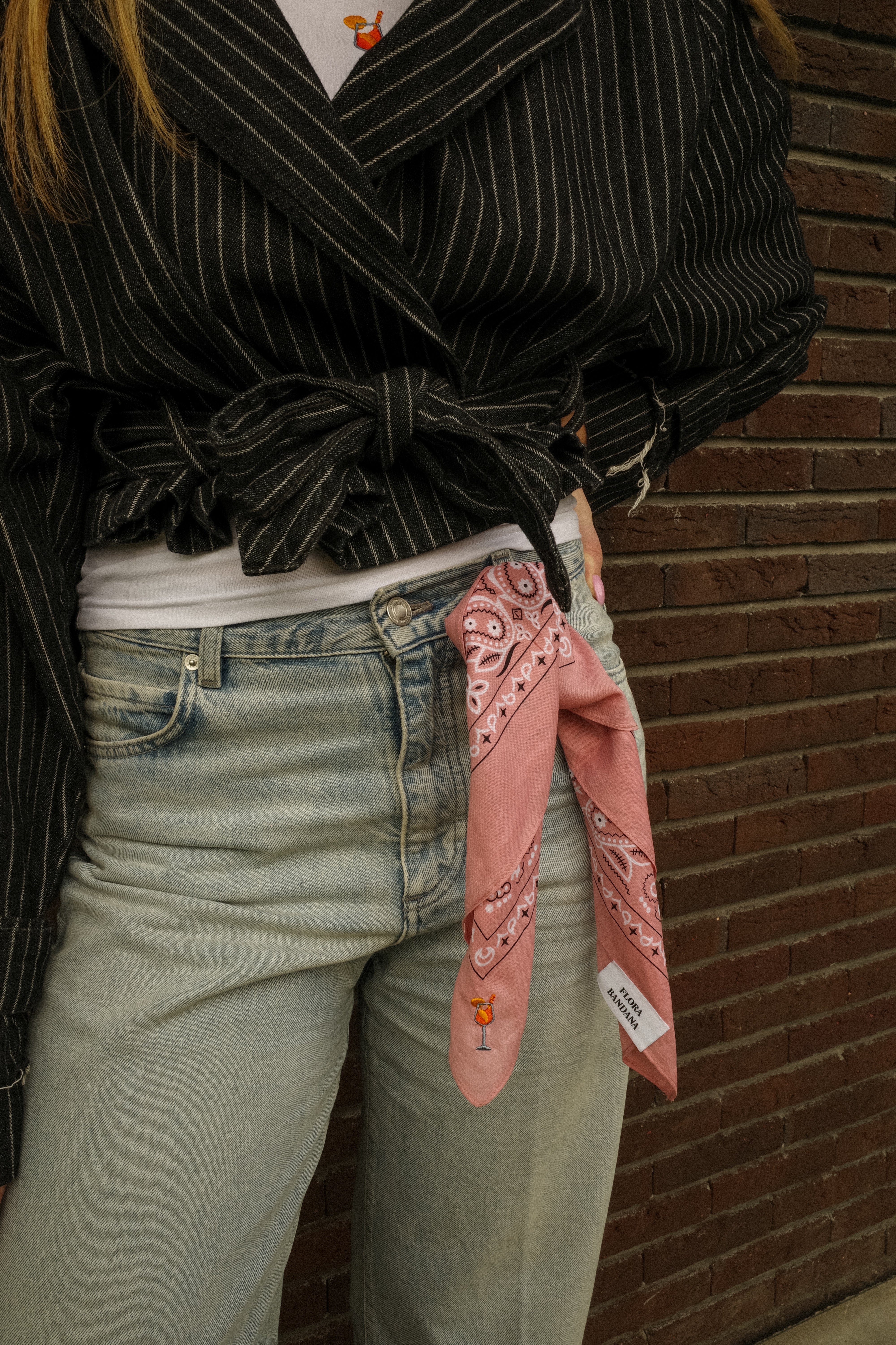 The Spritz Bandana with Aperol embrodery