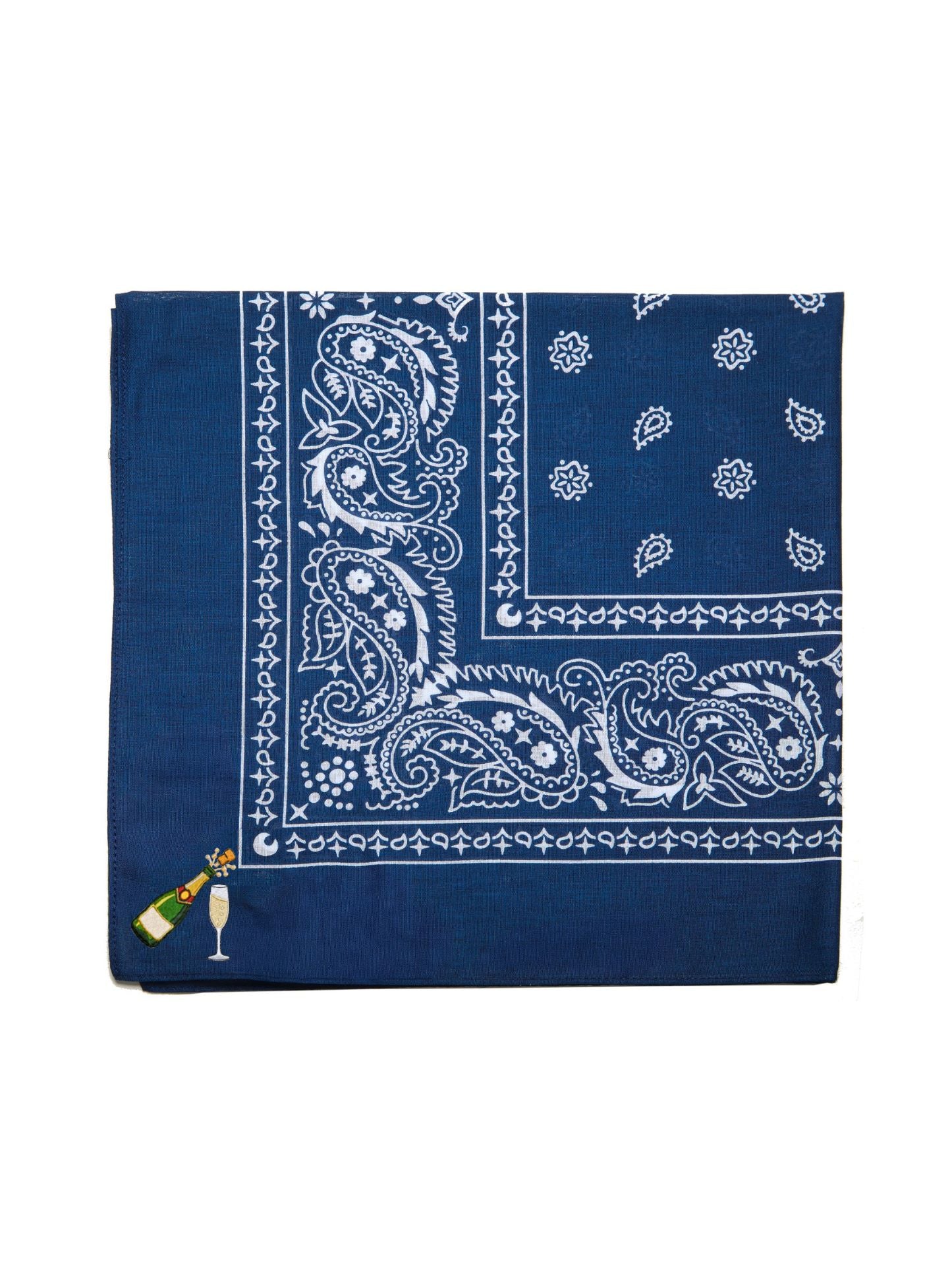The Fête Bandana with Champagne pop embrodery