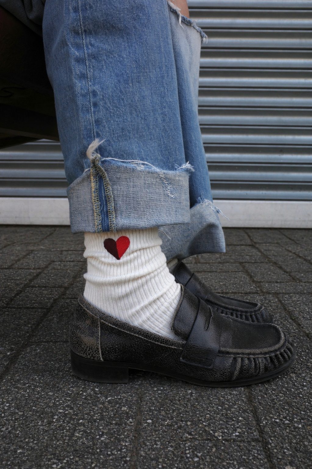Twinning is winning socks with ❤︎⁠ embrodery